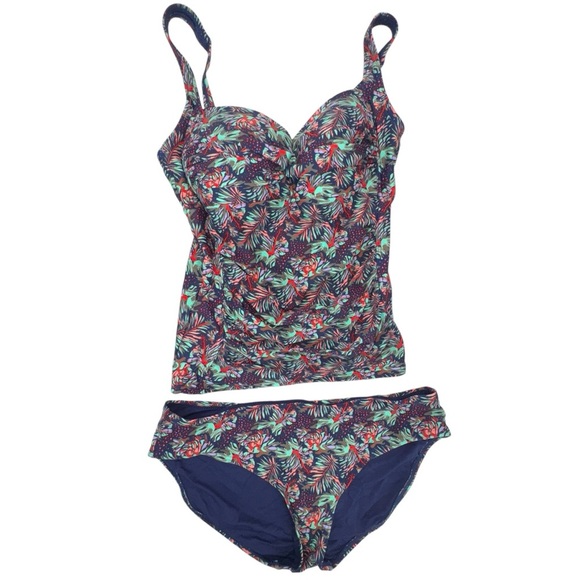 Bond Eye Two Piece Tankini Swim Top and Bottoms Size 6 - Picture 14 of 15